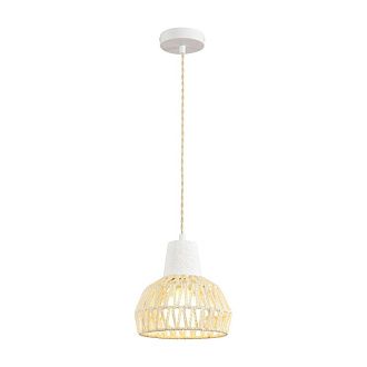 Подвесной светильник 20 см, Lumion Eco Boho 8368/1B, белый-джут