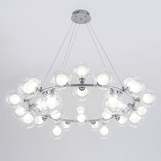 Подвесной светильник 95*80/110 см, 32*G9 MODESTYLE MS.6030.32 SL серебро