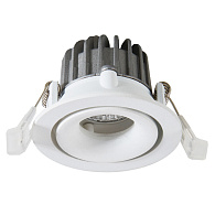 Встраиваемый светильник 8 см, 5W, 3000К, белый, теплый свет, Arte Lamp Apertura A3307PL-1WH, LED, вр 6,5 см