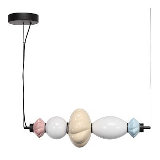 Подвесной светильник 66*20*-200 см, 1*LED, 18W, 3000K, ST-Luce Florentini SL6134.423.01, черный