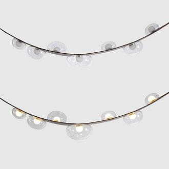 Светильник подвесной 304*9,5*8 см, LED*7*5W 3000K Crystal Lux BOSQUE SP7 L3000 BROWN/TRANSPARENT Коричневый