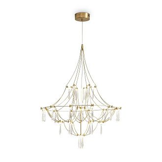 Подвесной светильник 80-170 см, LED*18W, 3000K, Freya Amela FR6138PL-L21BS, Латунь