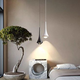 Подвесной светильник CAI B Pearl Black 8,3*8,3*23 см, 1*LED*8W, 3000K, ImperiumLoft cai-b01, Чёрный