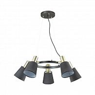 Подвесная люстра Lumion Marcus 3638/5 черный, диаметр 73 см