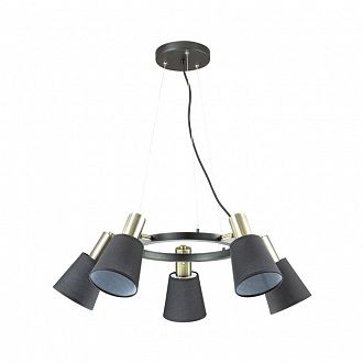 Подвесная люстра Lumion Marcus 3638/5 черный, диаметр 73 см