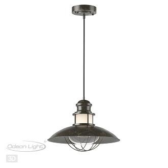 Уличный подвесной светильник Odeon Light Dante 4164/1 коричневый, диаметр 34.5 см