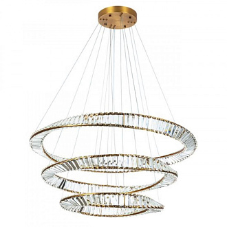 Люстра светодиодная 100 см, 117W Divinare Millie латунь 1136/17 SP-140