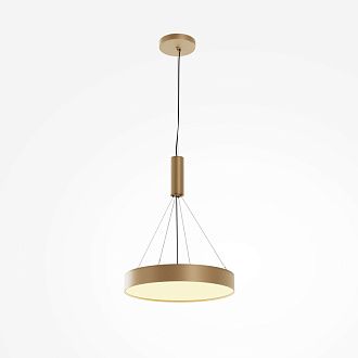 Накладной светильник 40*40*6 см,  LED, 45W, 3000К, Maytoni Technical Zon C032CL-45W2.7K-RD-MG золото матовое