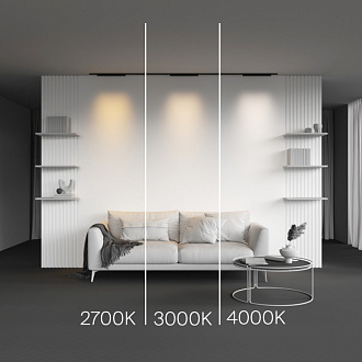 Трековый магнитный светильник 39 см, 20W, 3000K, Maytoni Points TR193-1-20W3K-M-B, черный