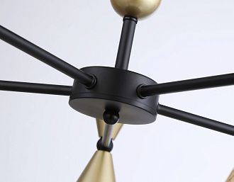Подвесной светильник **25-38 см, 5*E27*60W, K, Ambrella Light Traditional TR3171, черный, золото