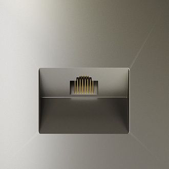 Розетка компьютерная встраиваемая Voltum S70 RJ45 кат.6, шелк пластик Soft touch VLS060104