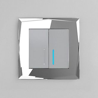 W0011220 Рамка на 1 пост Diamant, зеркальный Werkel, 4690389158803