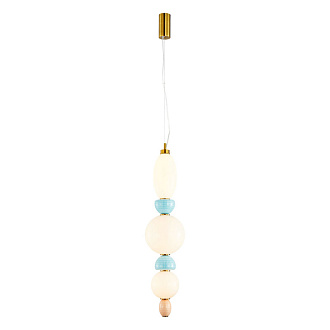 Подвесной светильник 20*210 см,  28W, 3000К, Divinare Ambra 5016/17 SP-26 латунный