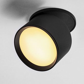 Спот *8*-4,8 см, *LED*9W, 3000/4000/6000K, Lightstar Acuto 215807, черный, вр 7,2 см