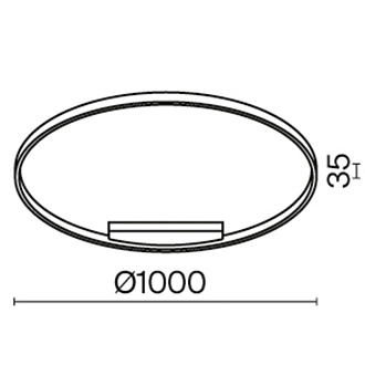Подвесной светильник 100*127,5 см, LED, 59W, 3000К-4000К, Maytoni Rim MOD058PL-L54WK белый