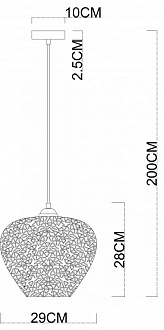 Подвесной светильник Divinare Capriccio 5004/02 SP-1, диаметр 29 см, хром