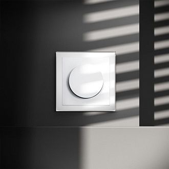 Светорегулятор встраиваемый Voltum S70 поворотно-нажимной 600 Вт, белый  пластик  VLS070301