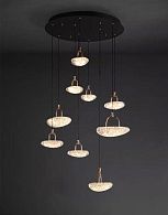 Люстра 2326-9, D600 / Н160 LED, 95W, 3000/4000/6000K, Alva Donna, Чёрный матовый