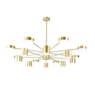 Люстра 102*102*67 см, 16*LED*93,6W, 3000 - 6000K Gerhort G31204/16COP WT, Медь