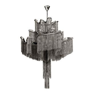Подвесная люстра 100 см, Loft IT Stream 10208/1000 Gunmetal, черный хром