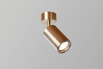 Светильник 6*6 см, GU10 35W, Favourite Angularis 2801-1U, D60*H175, Светильник, поворотный плафон, латунный цвет каркаса