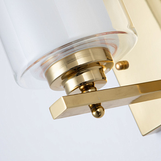 Бра Favourite Plexus 2963-1W, D150*W235*H270, каркас золотого цвета, внутренний плафон из белого стекла, внешний плафон из прозрачного стекла
