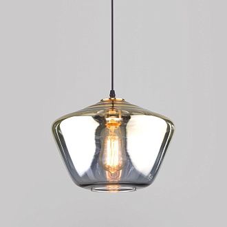 Подвесной акцентный светильник 30*30*180 см, 1*E27 40W, Eurosvet Franco 50199/1, золото, a050469