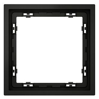 Рамка пластиковая Voltum S70 на 1 пост, черный матовый пластик Soft touch VLS100108