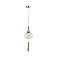 Подвес *16*235-235 см, 1*E14*40W, Lumion Gloriya LUM8272/1A, латунь; бежевый