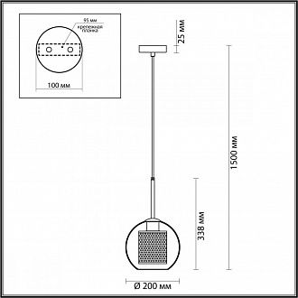 Подвесной светильник Odeon Light Clocky 4939/1 Бронза