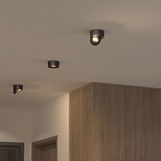 Накладной светодиодный светильник Glide 25100/LED 8W 4200K чёрный жемчуг Elektrostandard