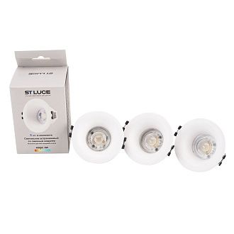 Светильник встраиваемый со сменным модулем белый/прозрачный LED 1*5.5W 4000K St Luce  ST905.508.01_3