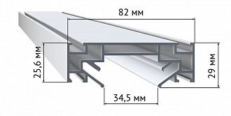 Профиль LumFer TR30 для встраивания шинопроводов в натяжные потолки, 2 метра, неокрашенный