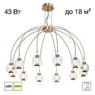 Люстра подвесная *100*100-155 см, *LED*43W, 3000K, Citilux Noona CL251190, Бронза
