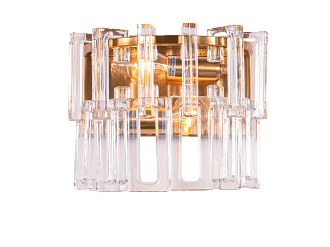 Бра L140 x W240 x H140, мм, 2*40W (80W), PT BRS(ЛАТУННОЕ ПОКРЫТИЕ) NewRgy W2430P/2 PT BRS