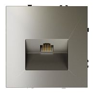 Розетка компьютерная встраиваемая Voltum S70 RJ45 кат.6, шелк пластик Soft touch VLS060104