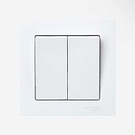 Радиовыключатель клавишный HiTE PRO BASE-2F (Белый, без рамки) HPSW-BASE2F-WH (c фиксацией клавиши)