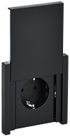 Розетка с з/к/ш с кр. в/к 16А IP44 FP121 черный  IEK FORTE&PIANO, FP-R16-16-44-K02