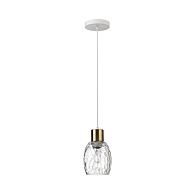 Подвес 12*12*150 см, 1*E27 Lumion Ice 6583/1A белый, золотой