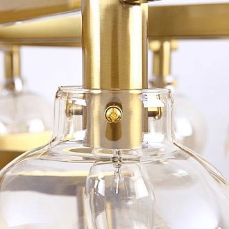 Подвесная люстра Carmella Globe PENDANT 10 40,5*48*48 см, 10*E14*40W, ImperiumLoft 40.1596, Латунь