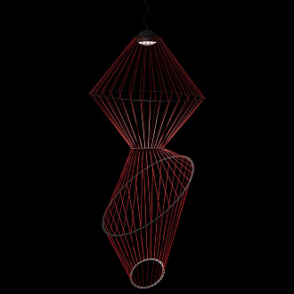 Подвесный светильник 94*175 см, 1*LED*30W 3000K LOFT IT Beam 10292/B Red красный
