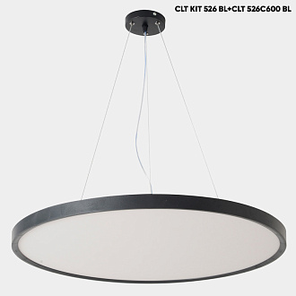 Светильник потолочный 60 см, 50W, 3000-6000K, Crystal Lux CLT 526C600 BL, черный
