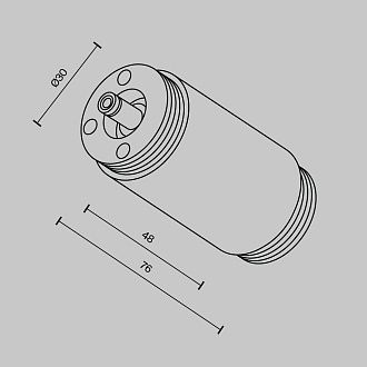 Прямой коннектор без ввода питания Maytoni Shelf CA013IC-B, черный