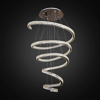 Подвесной светодиодный светильник Citilux Eletto Olimpia EL330P140 хром, хрусталь, диаметр 115 см