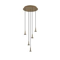 Люстра подвесная 35*200 см, 5*LED*5W, 3000K, Mantra Andromeda MAN8932, золотой