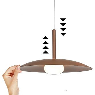 Подвесной светильник 46*180 см, *LED*12W, 3000K, Mantra Lidia MAN8977, темно-серый