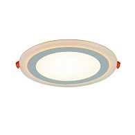 Светильник 25 см, 18W, 3000K, белый, теплый свет, Arte Lamp Rigel A7624PL-2WH, встраиваемый светодиодный 