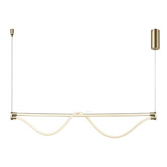 Подвесной светильник 146,5*8*60-238 см, *LED*38W, 3000K, Mantra Fugaz MAN8952, золотой