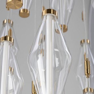 Люстра подвесная *86*230-500 см, *LED*210W, 3000K, Citilux Tanna CL253050, Латунь\Чёрный