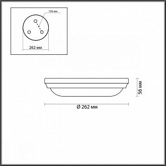 Светильник 26 см Odeon Light Pelow 4956/2, бронза